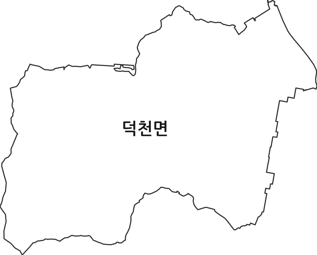 전북특별자치도 정읍시 덕천면 행정동 행정구역 경계 지도