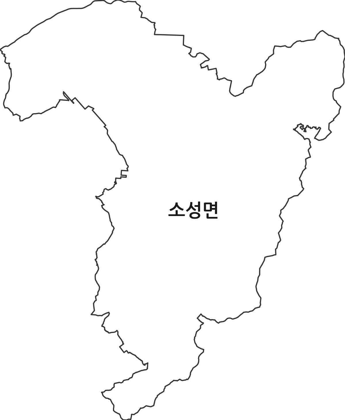 전북특별자치도 정읍시 소성면 행정동 행정구역 경계 지도
