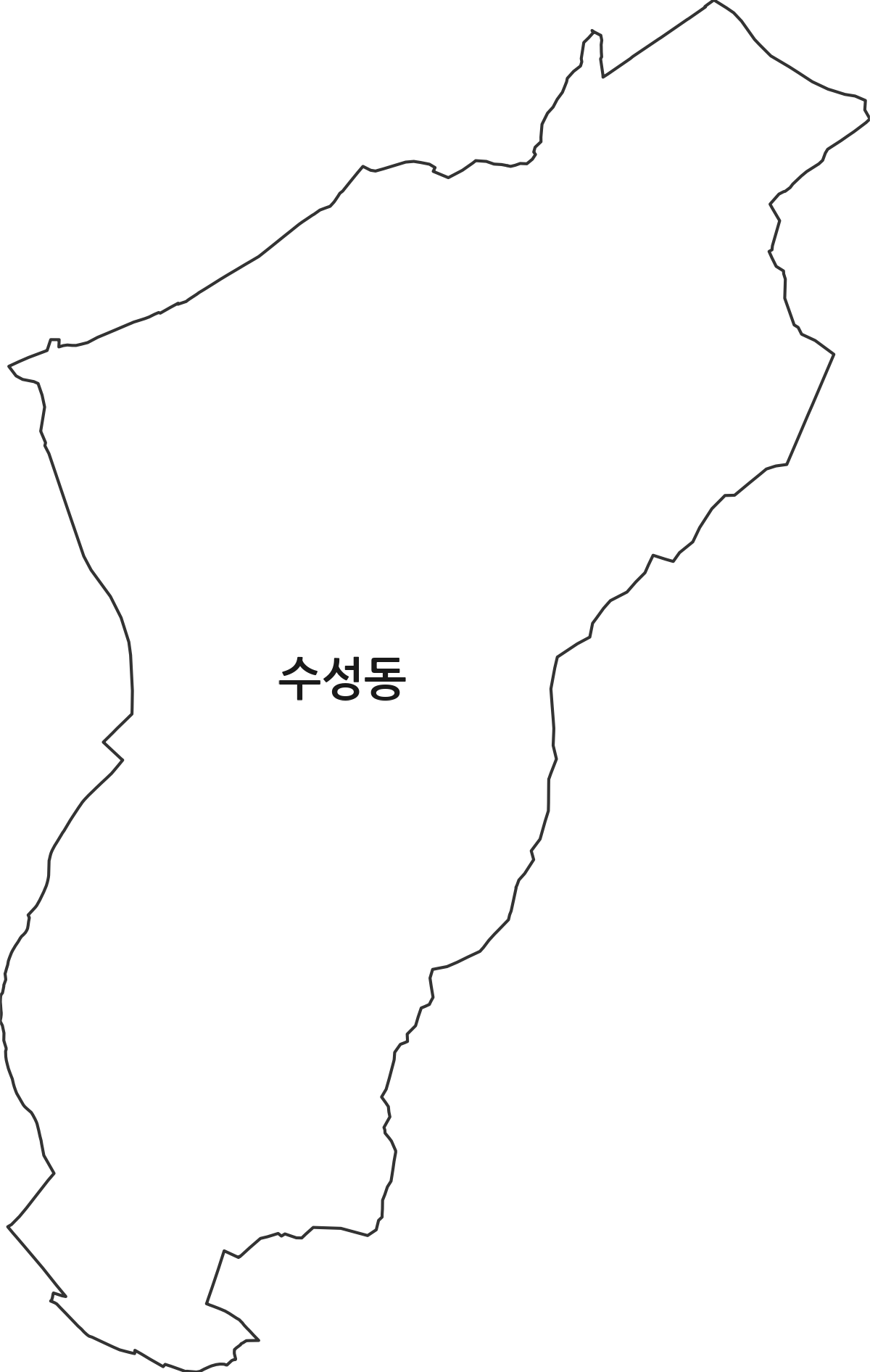 전북특별자치도 정읍시 수성동 행정동 행정구역 경계 지도