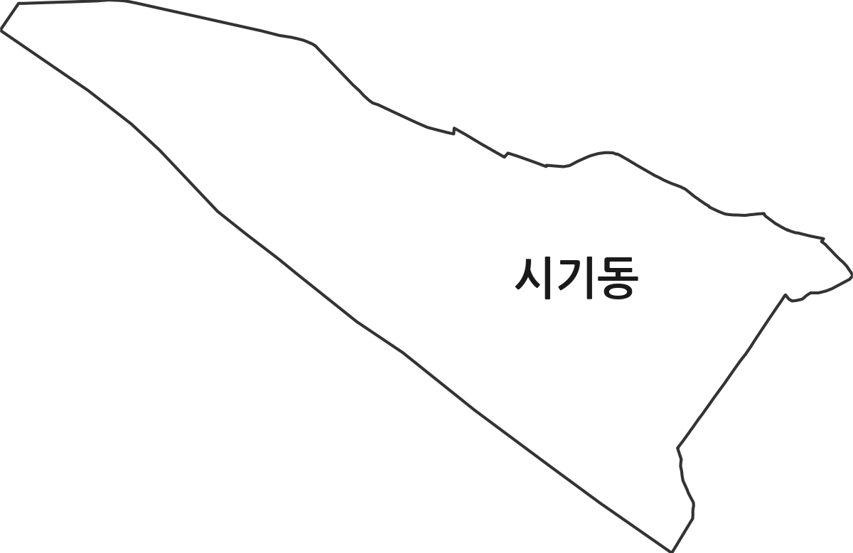 전북특별자치도 정읍시 시기동 행정동 행정구역 경계 지도