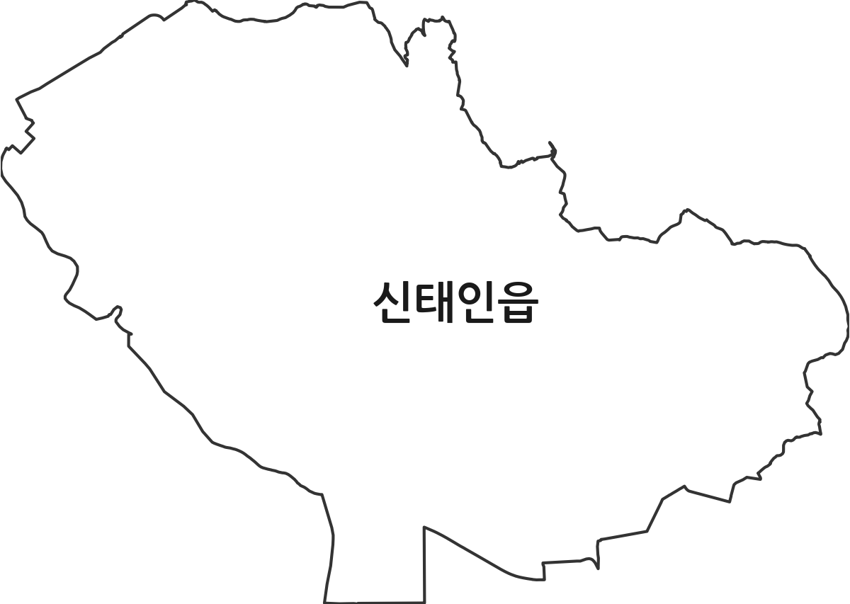 전북특별자치도 정읍시 신태인읍 행정동 행정구역 경계 지도