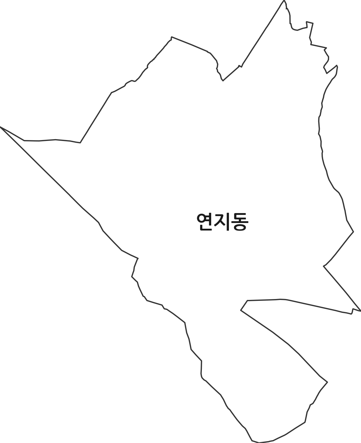 전북특별자치도 정읍시 연지동 행정동 행정구역 경계 지도
