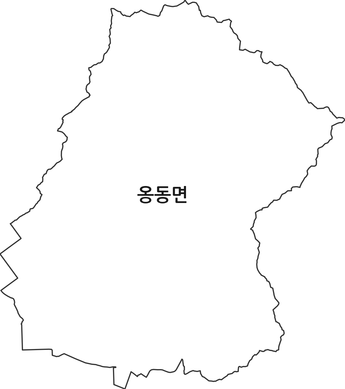 전북특별자치도 정읍시 옹동면 행정동 행정구역 경계 지도