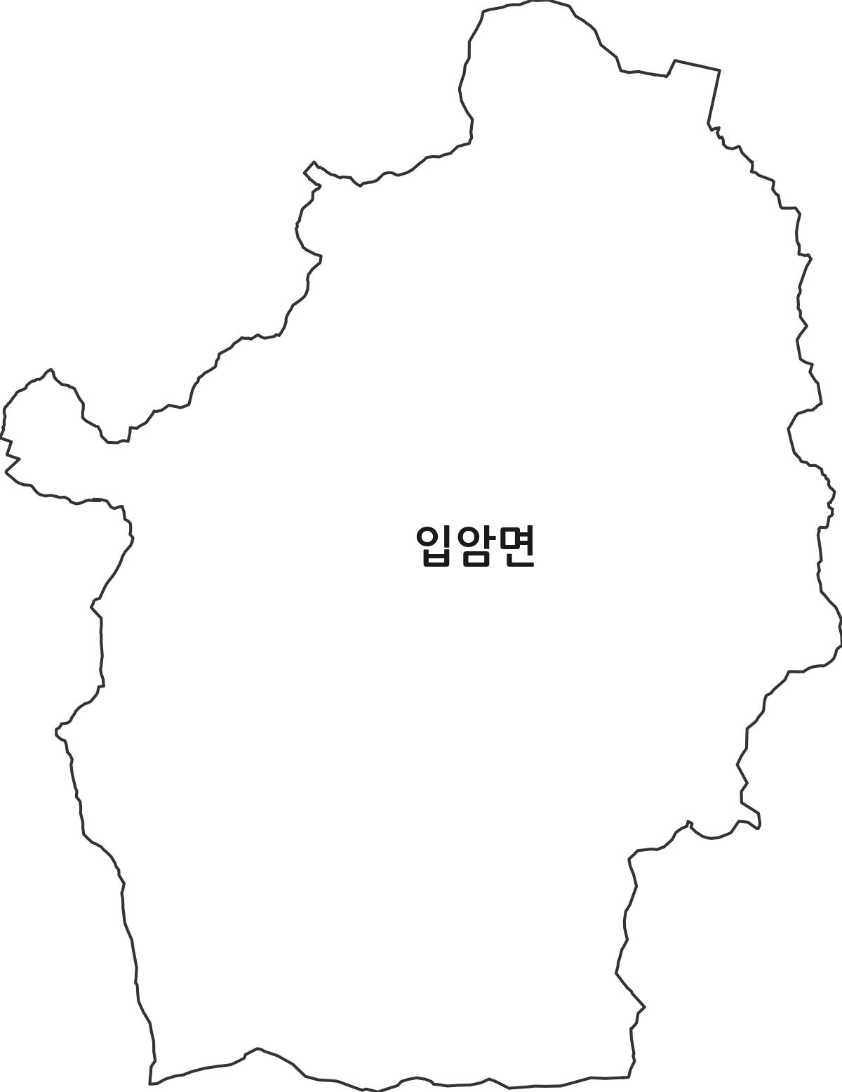 전북특별자치도 정읍시 입암면 행정동 행정구역 경계 지도
