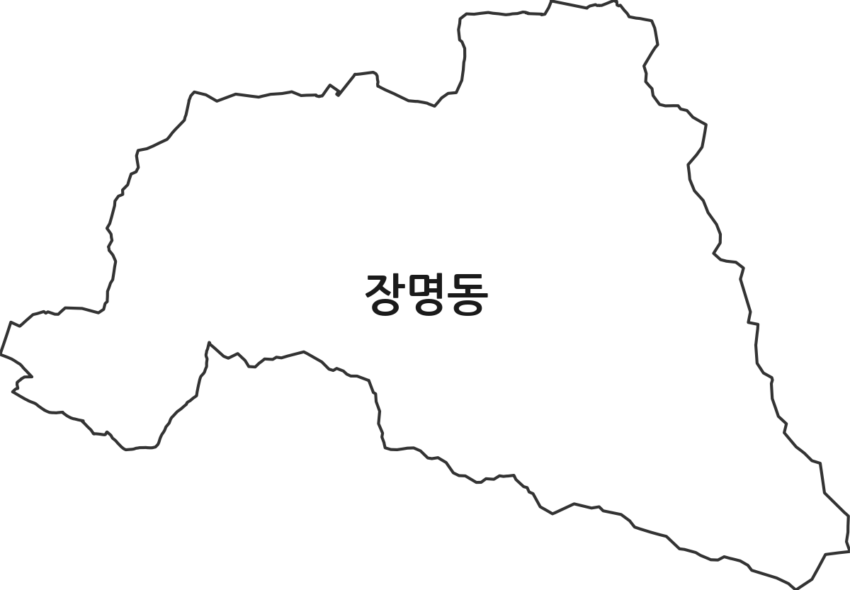 전북특별자치도 정읍시 장명동 행정동 행정구역 경계 지도