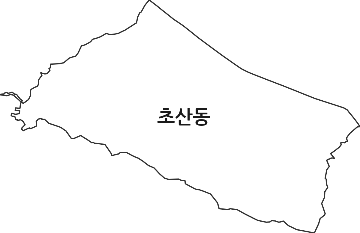 전북특별자치도 정읍시 초산동 행정동 행정구역 경계 지도