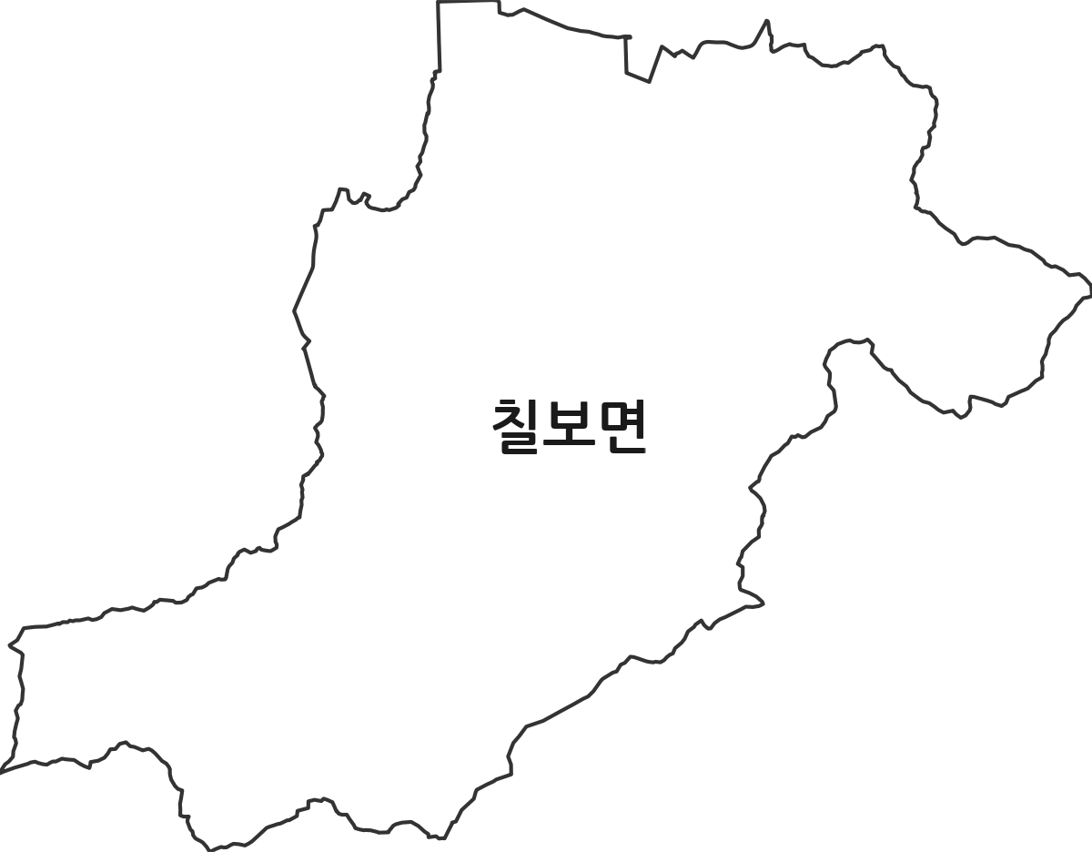 전북특별자치도 정읍시 칠보면 행정동 행정구역 경계 지도