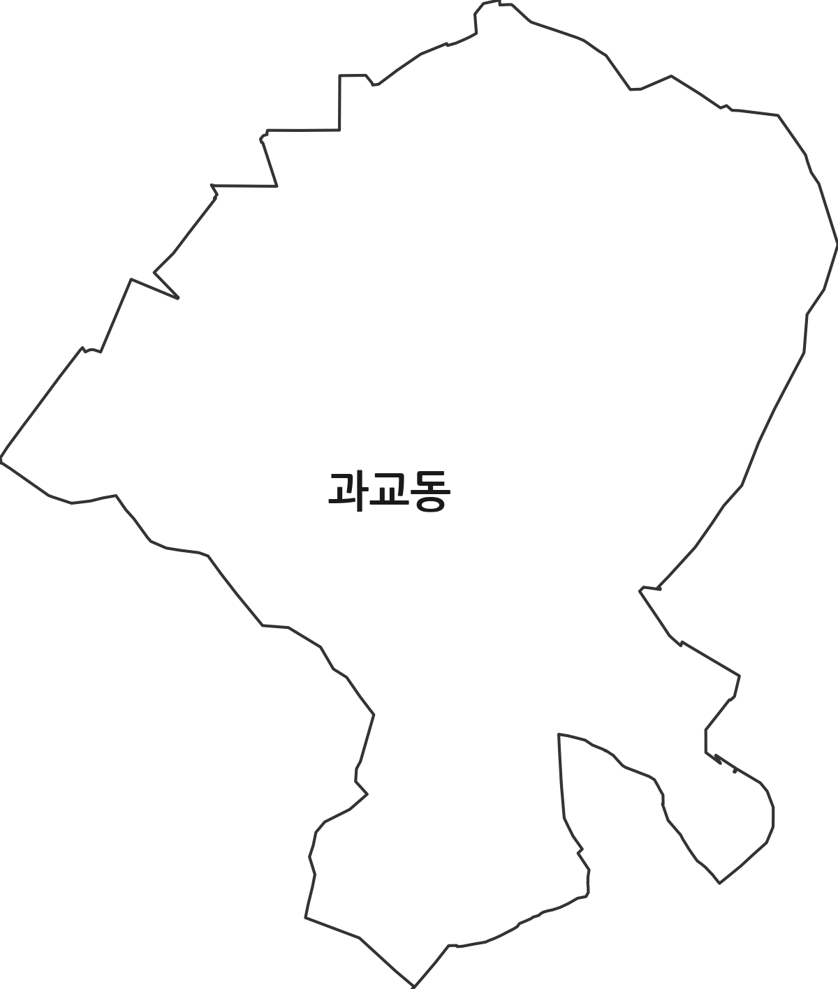 전북특별자치도 정읍시 과교동 법정동 행정구역 경계 지도
