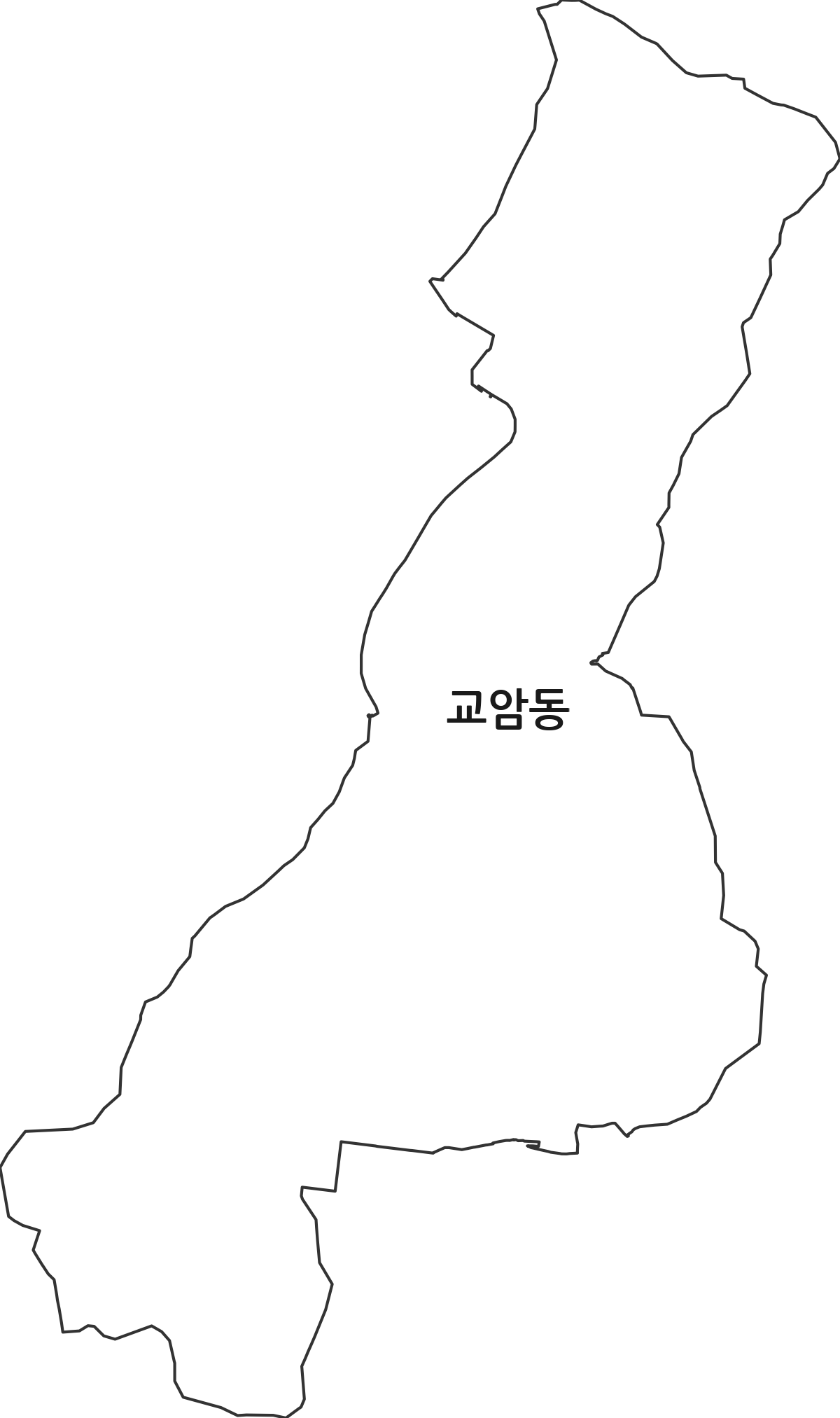 전북특별자치도 정읍시 교암동 법정동 행정구역 경계 지도