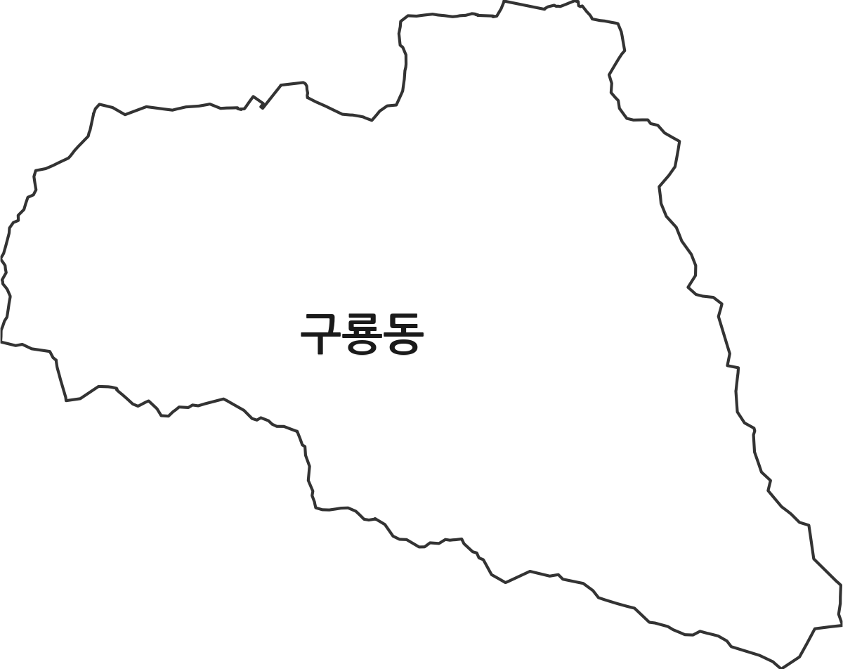 전북특별자치도 정읍시 구룡동 법정동 행정구역 경계 지도