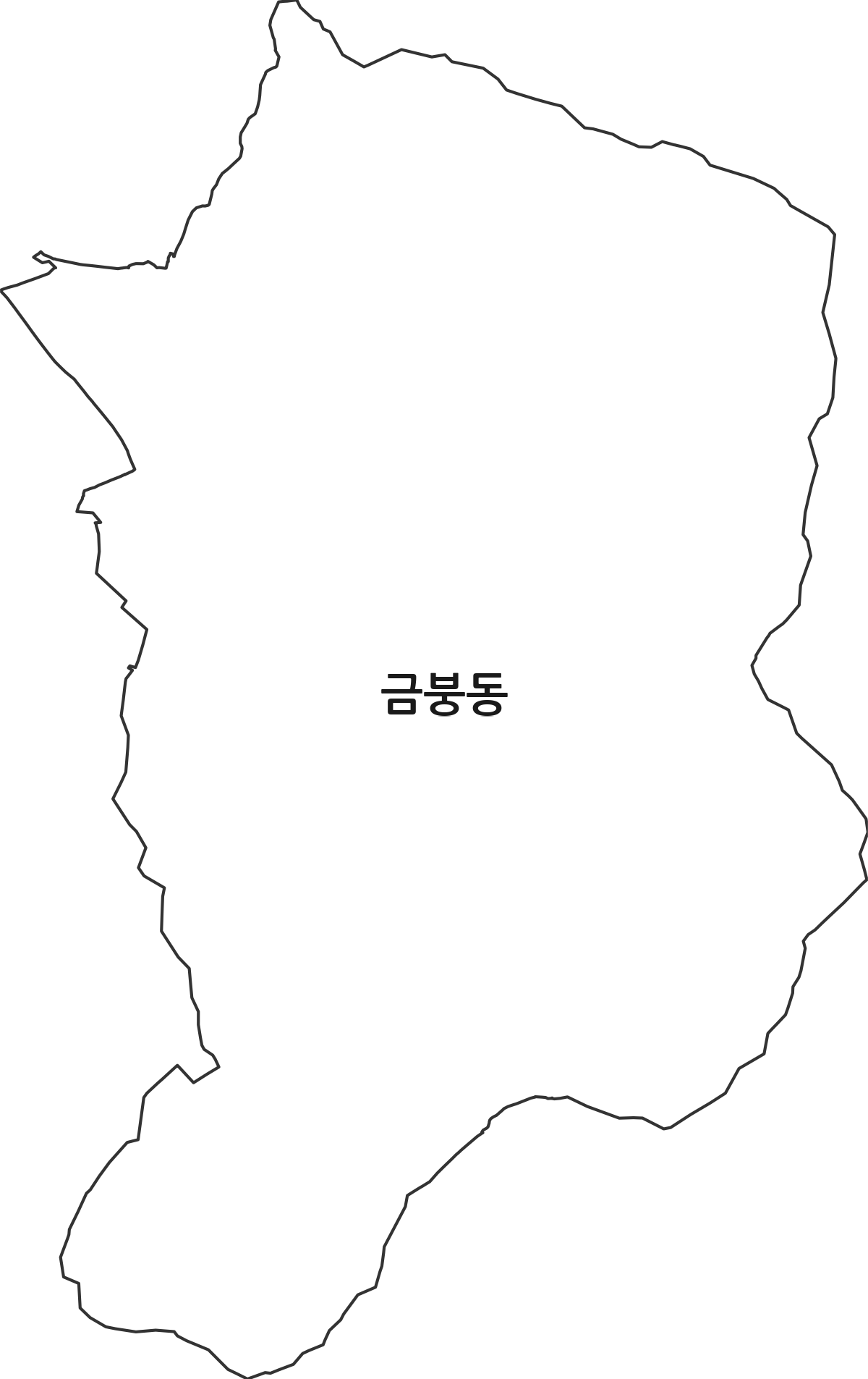 전북특별자치도 정읍시 금붕동 법정동 행정구역 경계 지도
