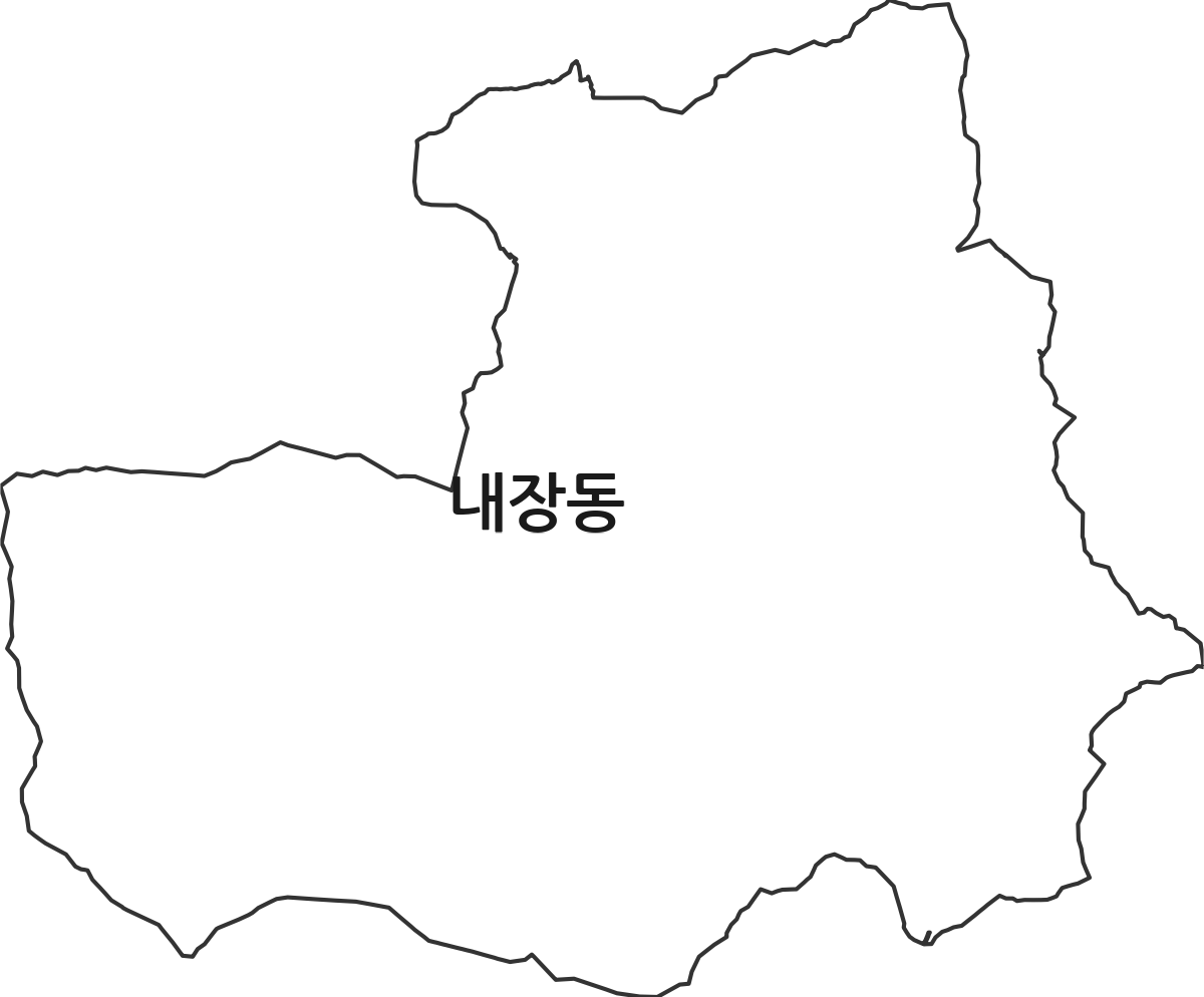 전북특별자치도 정읍시 내장동 법정동 행정구역 경계 지도