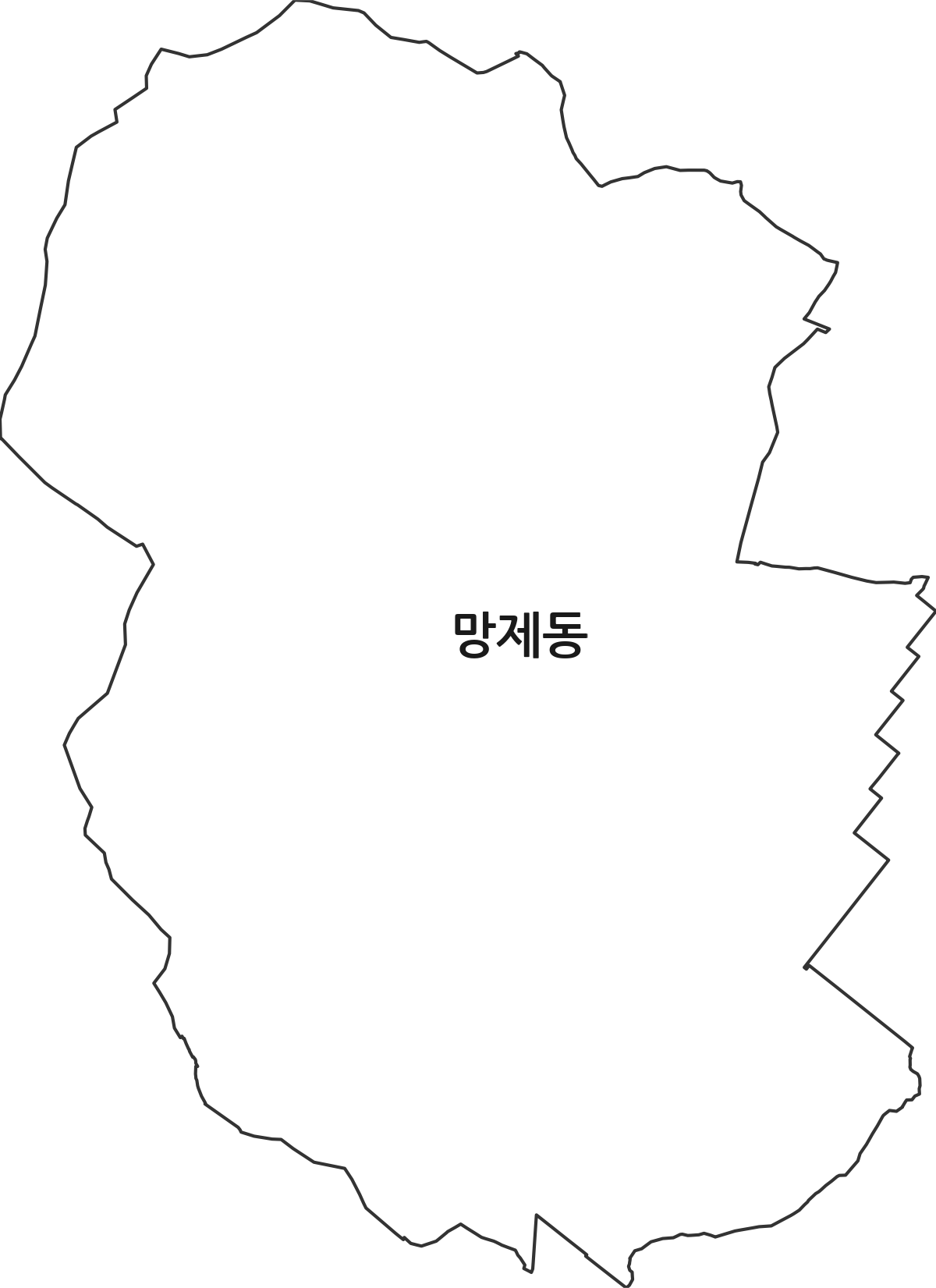 전북특별자치도 정읍시 망제동 법정동 행정구역 경계 지도