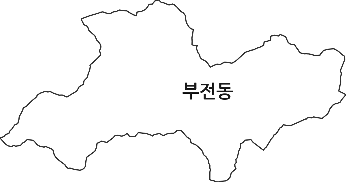 전북특별자치도 정읍시 부전동 법정동 행정구역 경계 지도