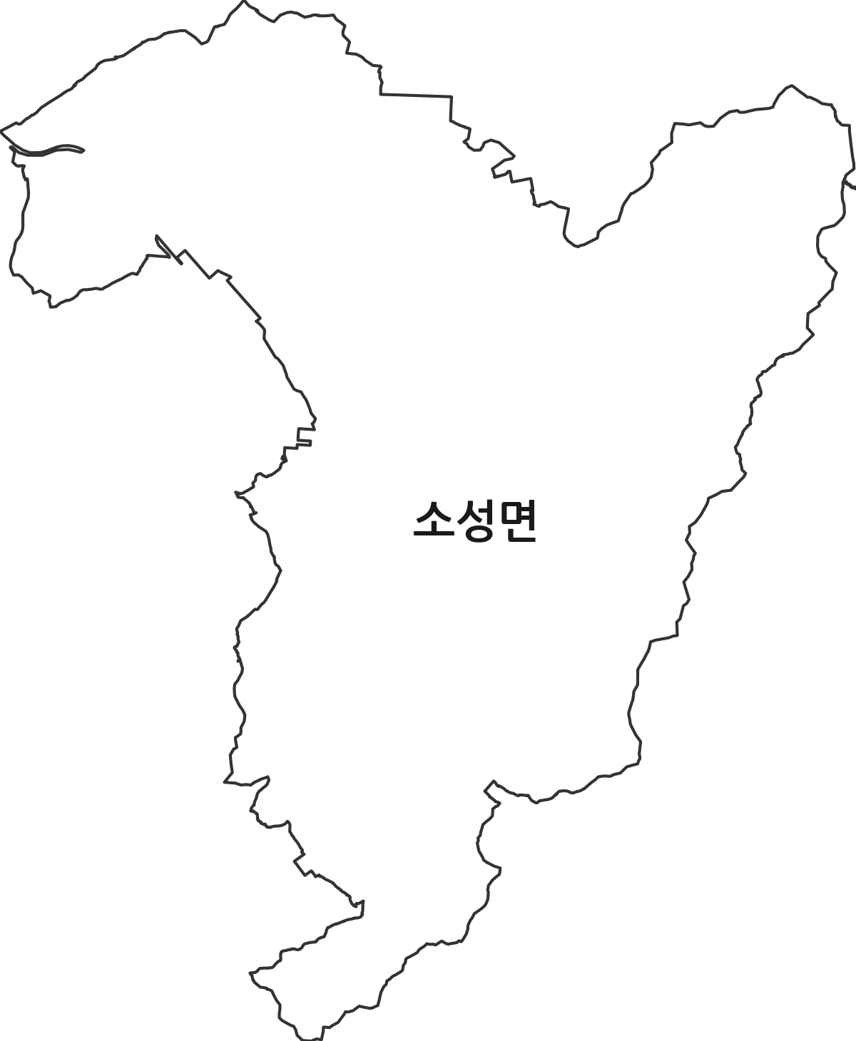전북특별자치도 정읍시 소성면 법정동 행정구역 경계 지도