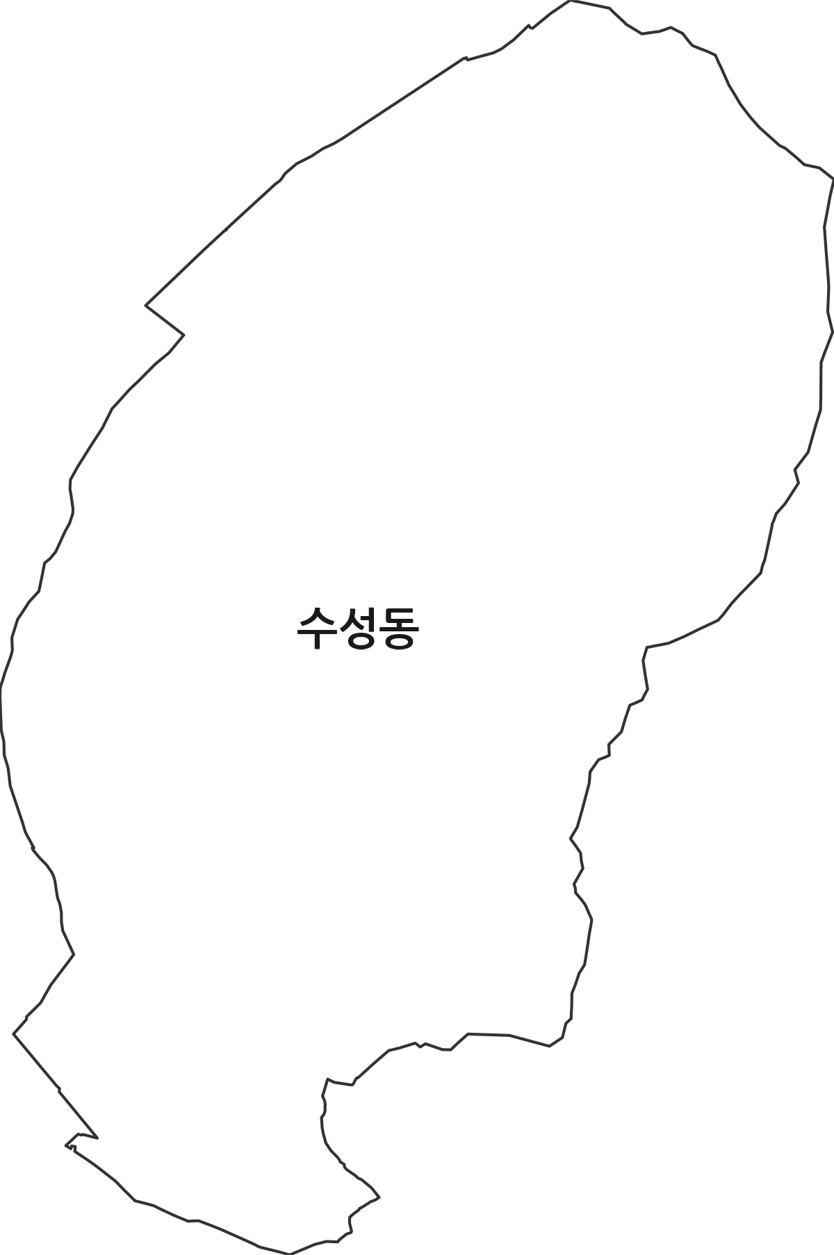 전북특별자치도 정읍시 수성동 법정동 행정구역 경계 지도