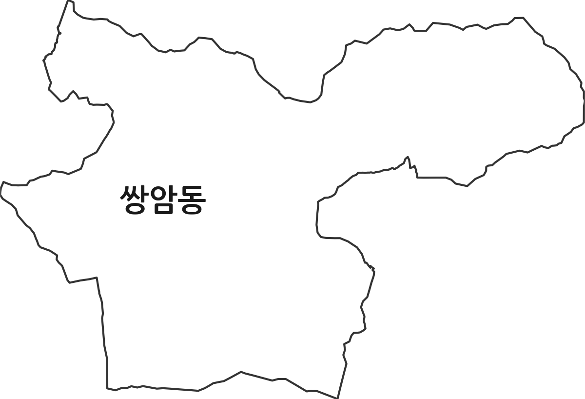 전북특별자치도 정읍시 쌍암동 법정동 행정구역 경계 지도