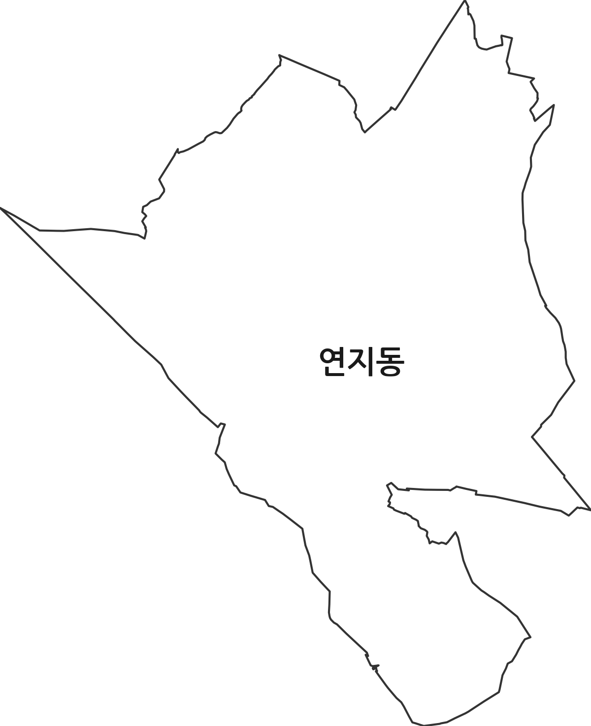 전북특별자치도 정읍시 연지동 법정동 행정구역 경계 지도