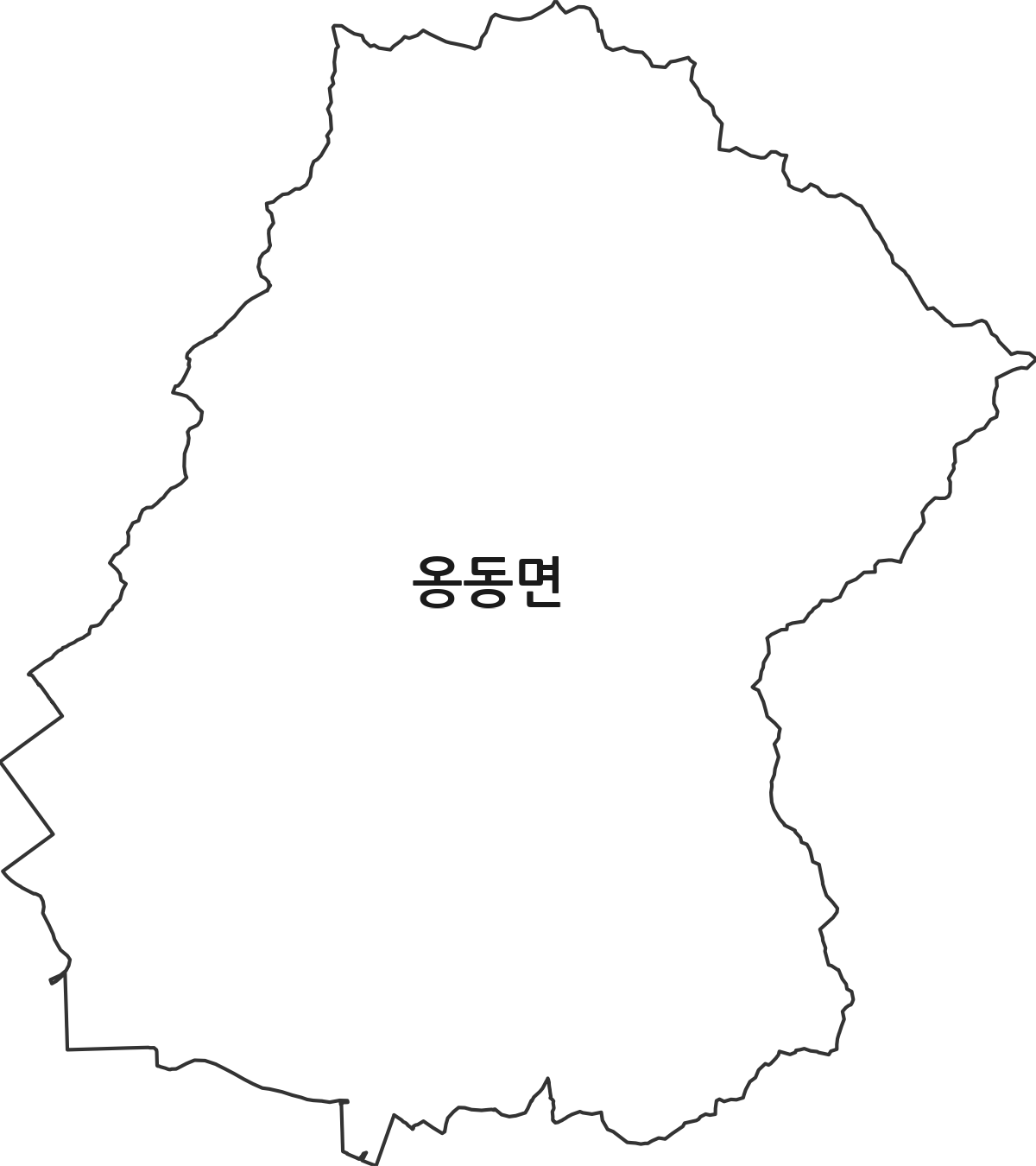 전북특별자치도 정읍시 옹동면 법정동 행정구역 경계 지도