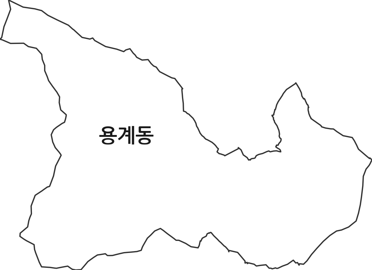 전북특별자치도 정읍시 용계동 법정동 행정구역 경계 지도
