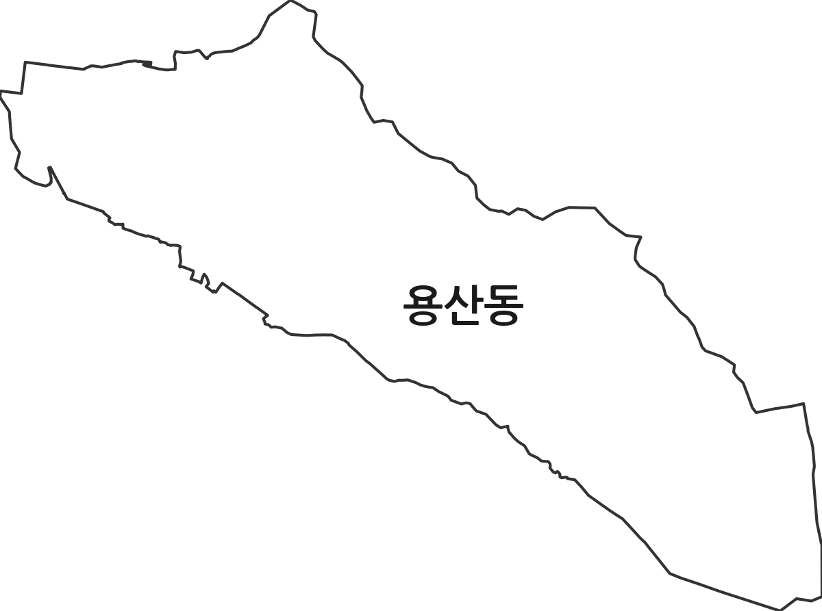 전북특별자치도 정읍시 용산동 법정동 행정구역 경계 지도