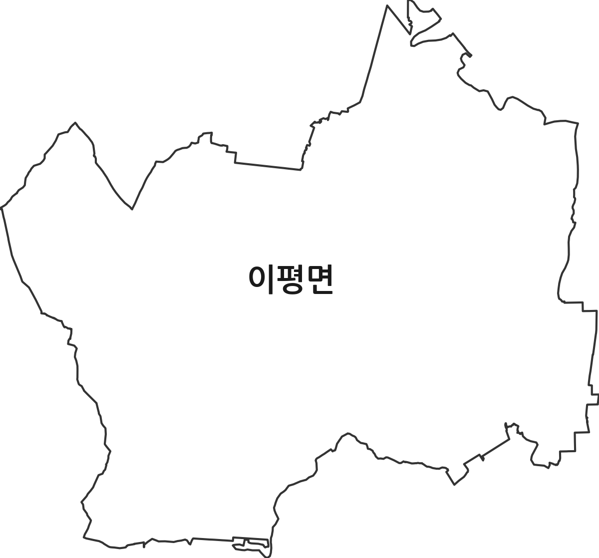전북특별자치도 정읍시 이평면 법정동 행정구역 경계 지도