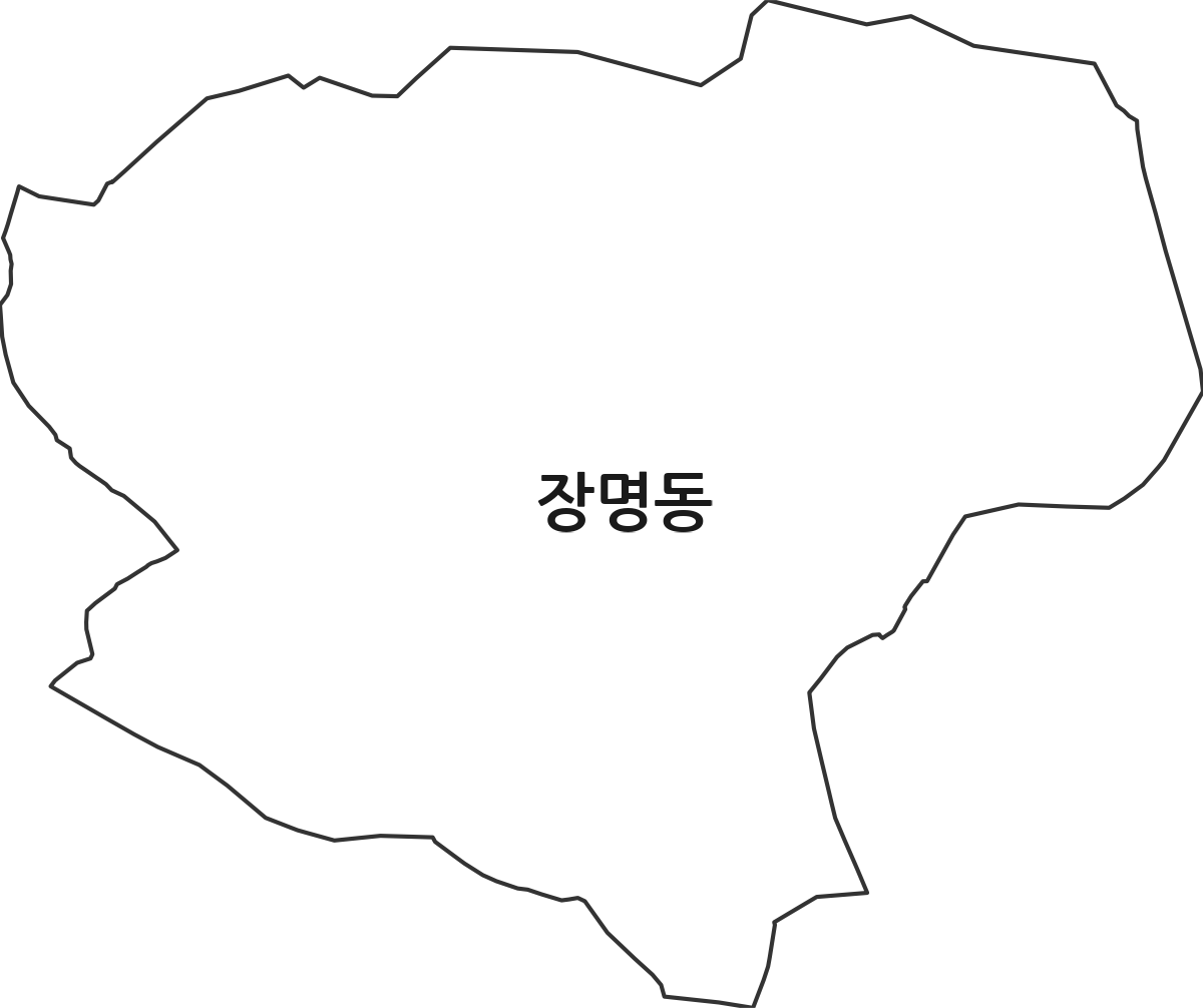 전북특별자치도 정읍시 장명동 법정동 행정구역 경계 지도