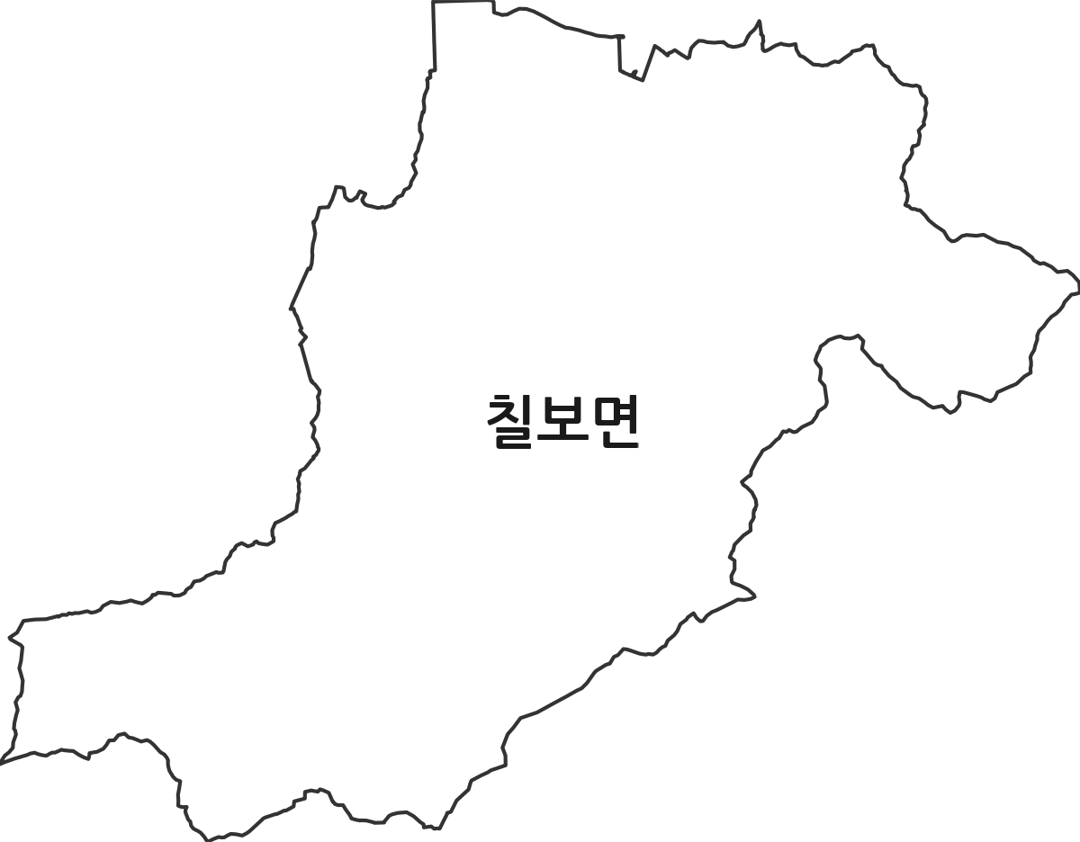 전북특별자치도 정읍시 칠보면 법정동 행정구역 경계 지도