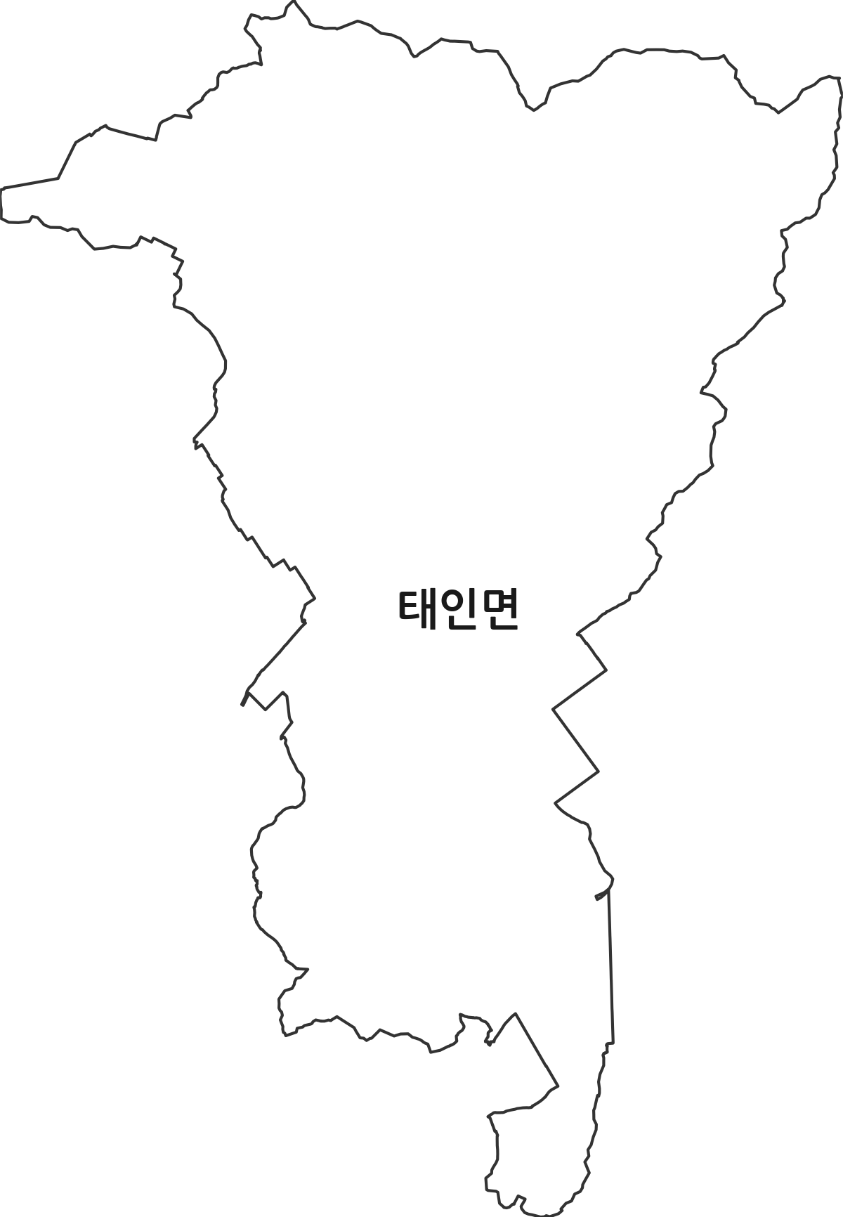 전북특별자치도 정읍시 태인면 법정동 행정구역 경계 지도