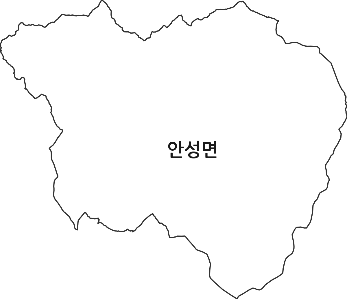 전북특별자치도 무주군 안성면 행정동 행정구역 경계 지도