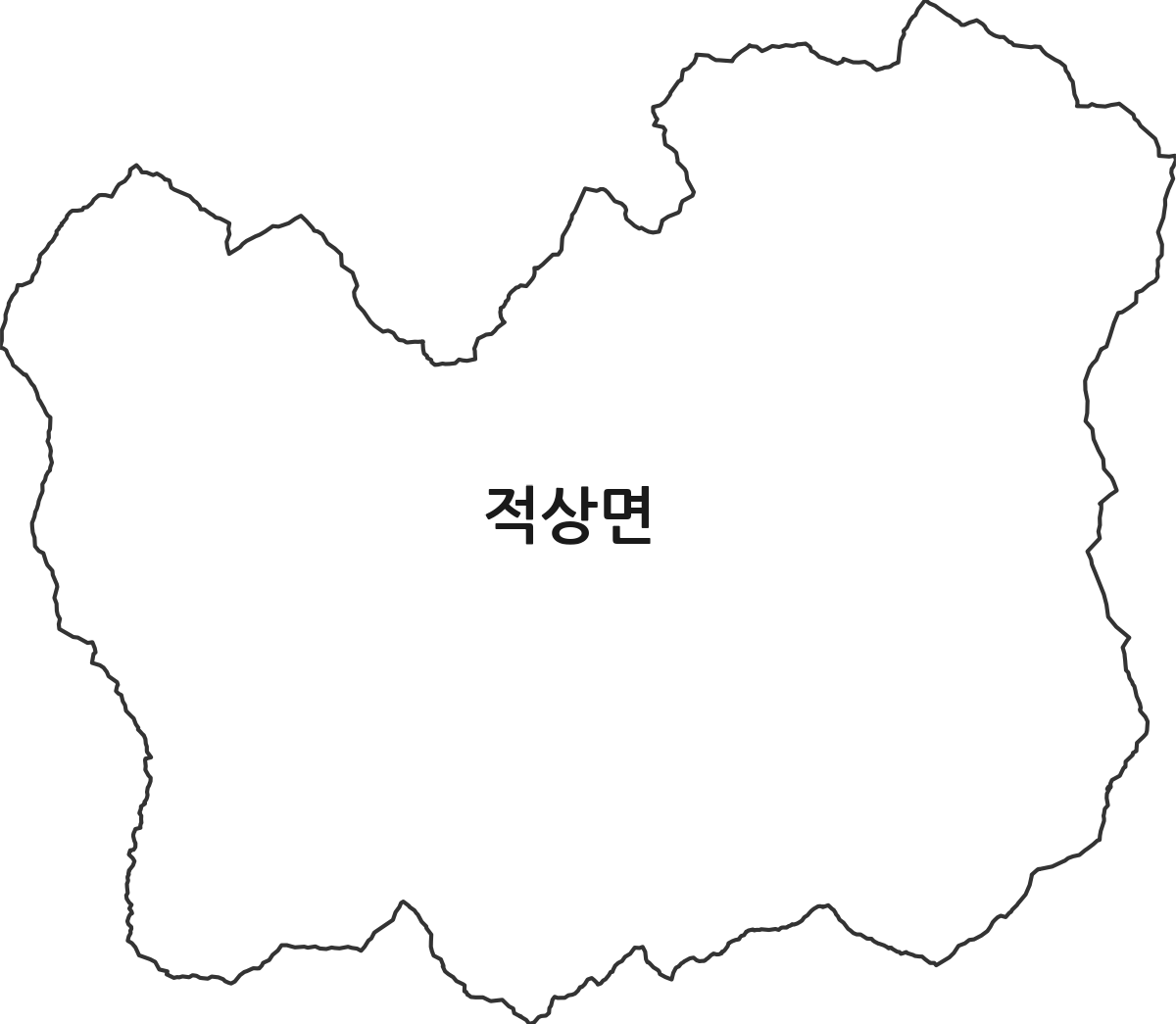 전북특별자치도 무주군 적상면 행정동 행정구역 경계 지도