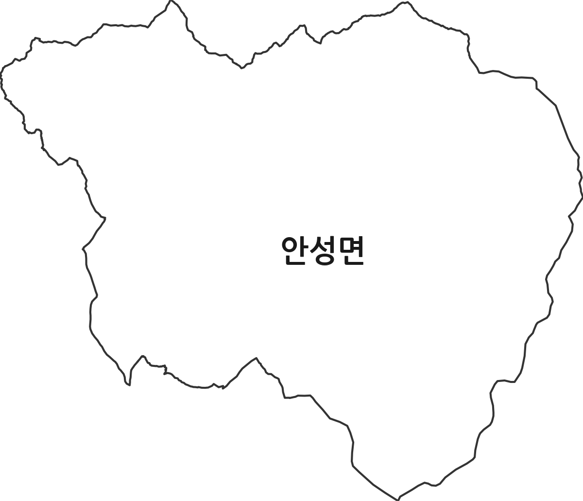전북특별자치도 무주군 안성면 법정동 행정구역 경계 지도