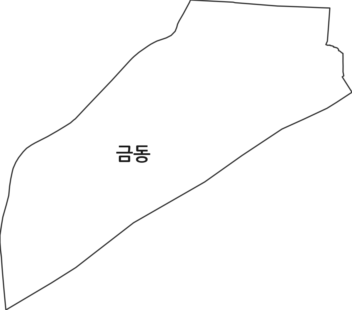 전북특별자치도 남원시 금동 행정동 행정구역 경계 지도