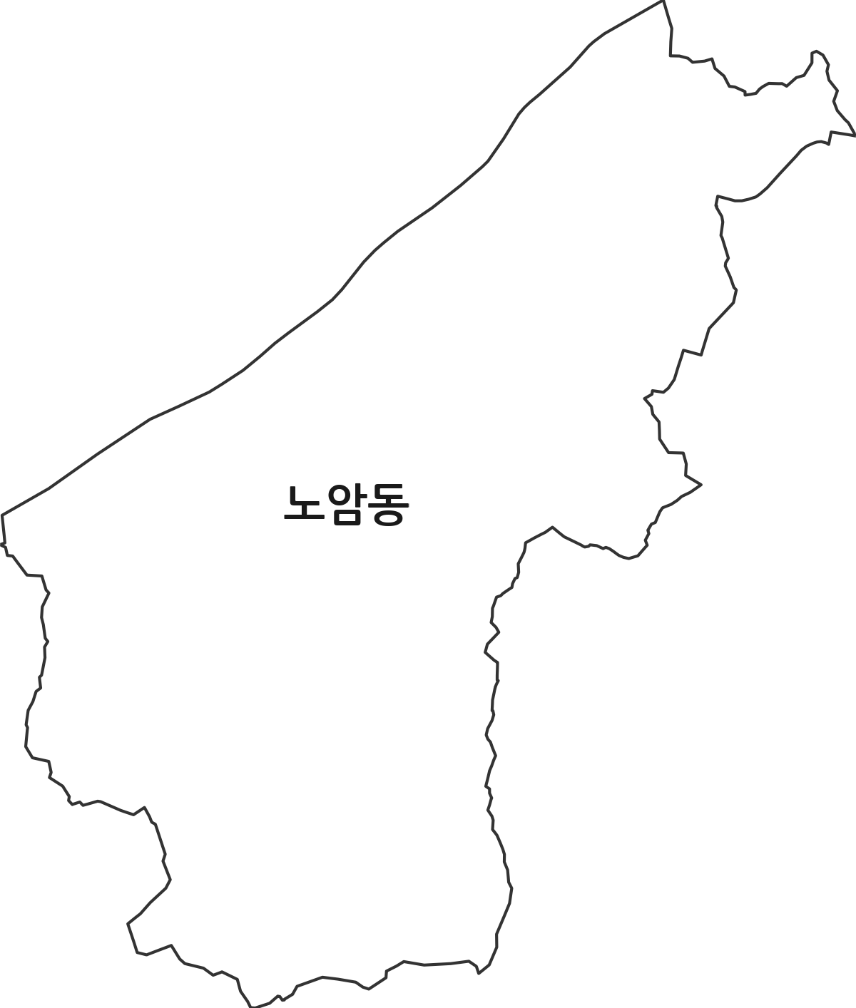 전북특별자치도 남원시 노암동 행정동 행정구역 경계 지도