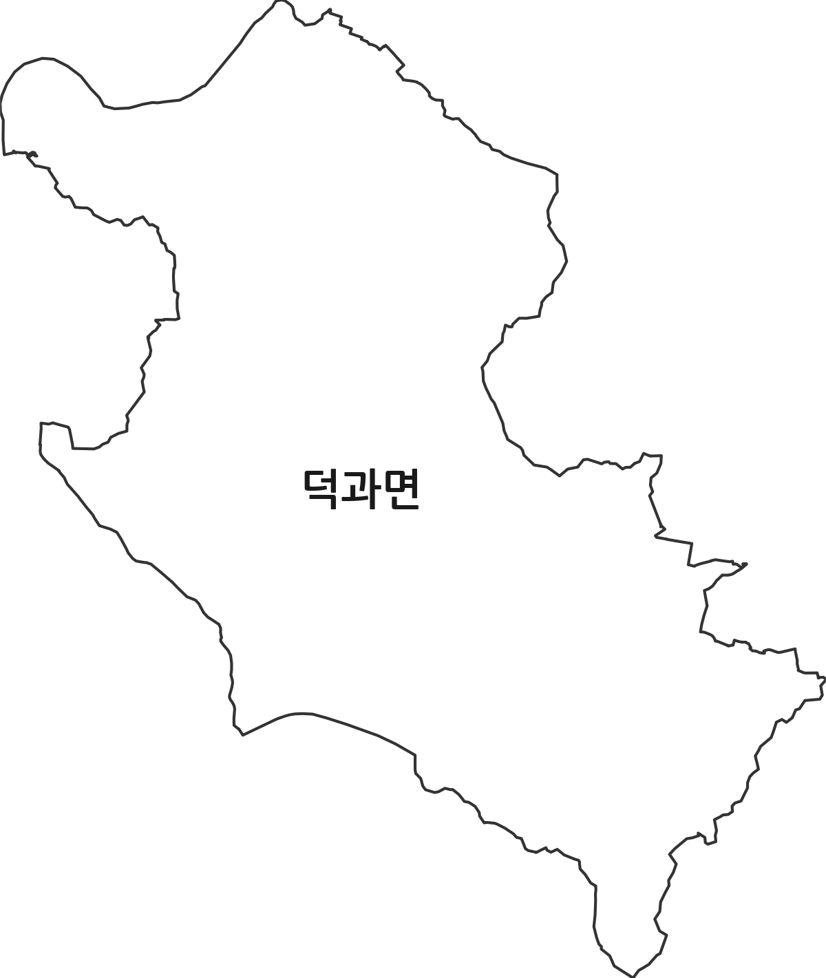전북특별자치도 남원시 덕과면 행정동 행정구역 경계 지도