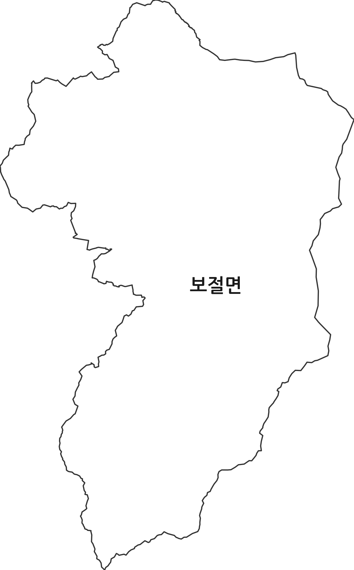 전북특별자치도 남원시 보절면 행정동 행정구역 경계 지도