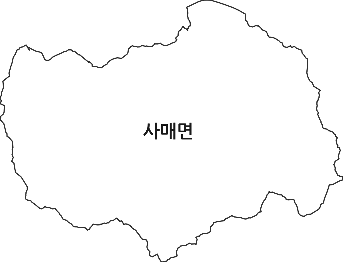전북특별자치도 남원시 사매면 행정동 행정구역 경계 지도