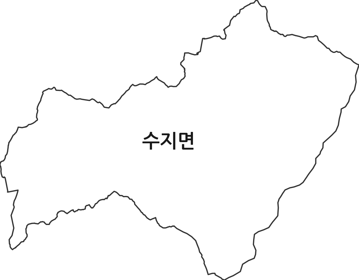 전북특별자치도 남원시 수지면 행정동 행정구역 경계 지도