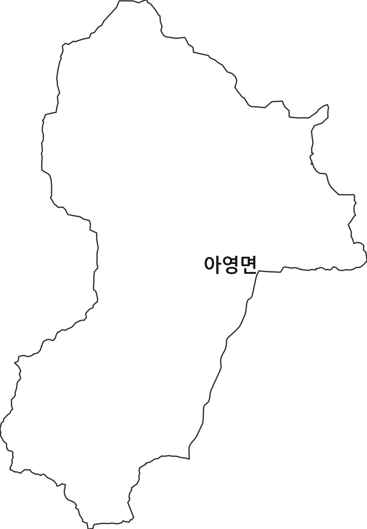 전북특별자치도 남원시 아영면 행정동 행정구역 경계 지도