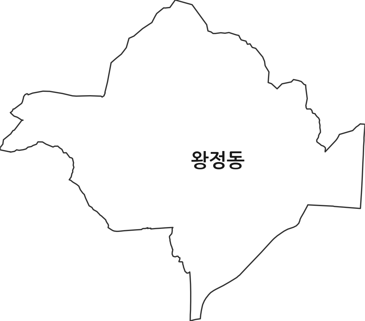전북특별자치도 남원시 왕정동 행정동 행정구역 경계 지도