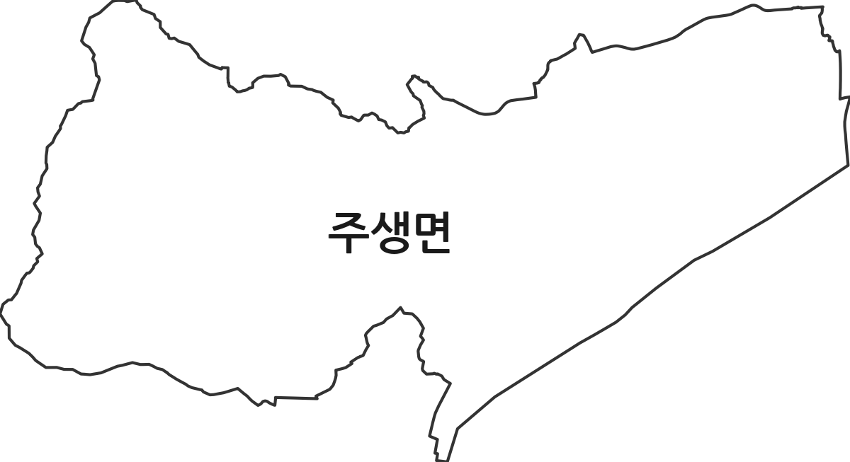 전북특별자치도 남원시 주생면 행정동 행정구역 경계 지도