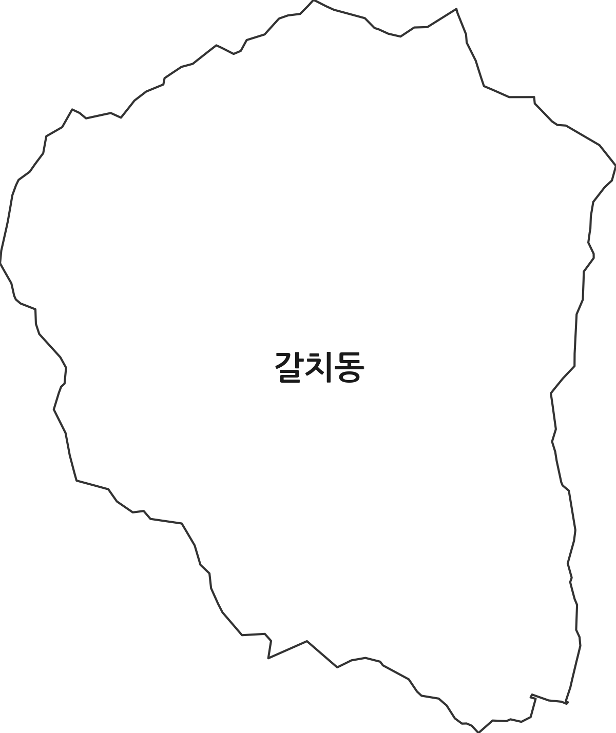 전북특별자치도 남원시 갈치동 법정동 행정구역 경계 지도