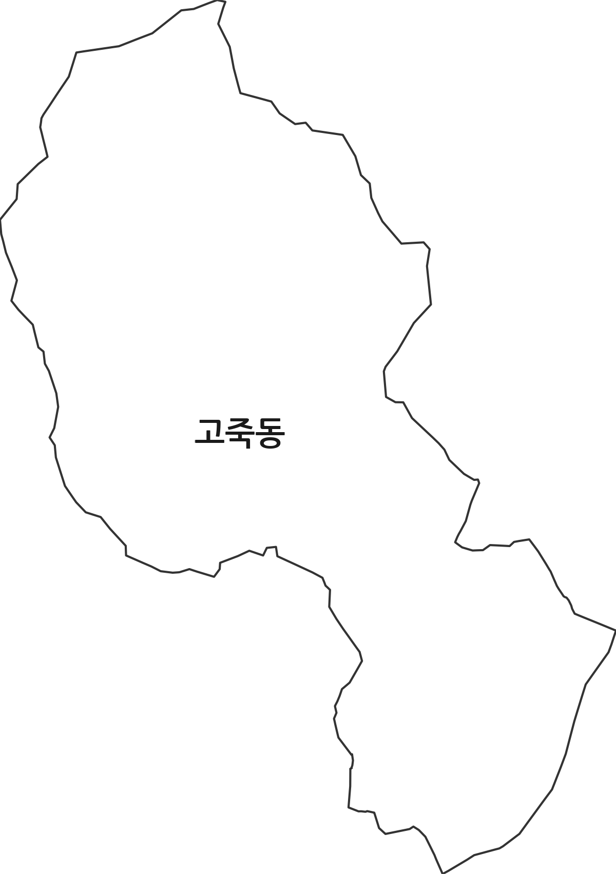 전북특별자치도 남원시 고죽동 법정동 행정구역 경계 지도