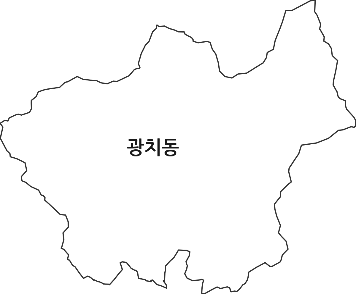 전북특별자치도 남원시 광치동 법정동 행정구역 경계 지도