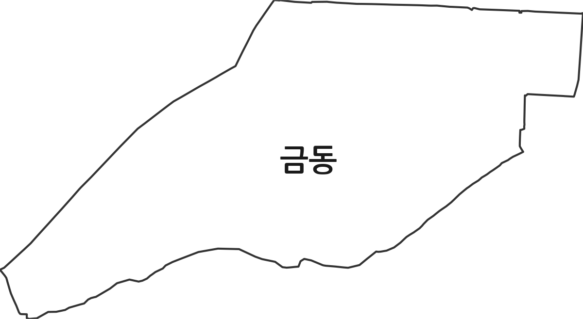 전북특별자치도 남원시 금동 법정동 행정구역 경계 지도