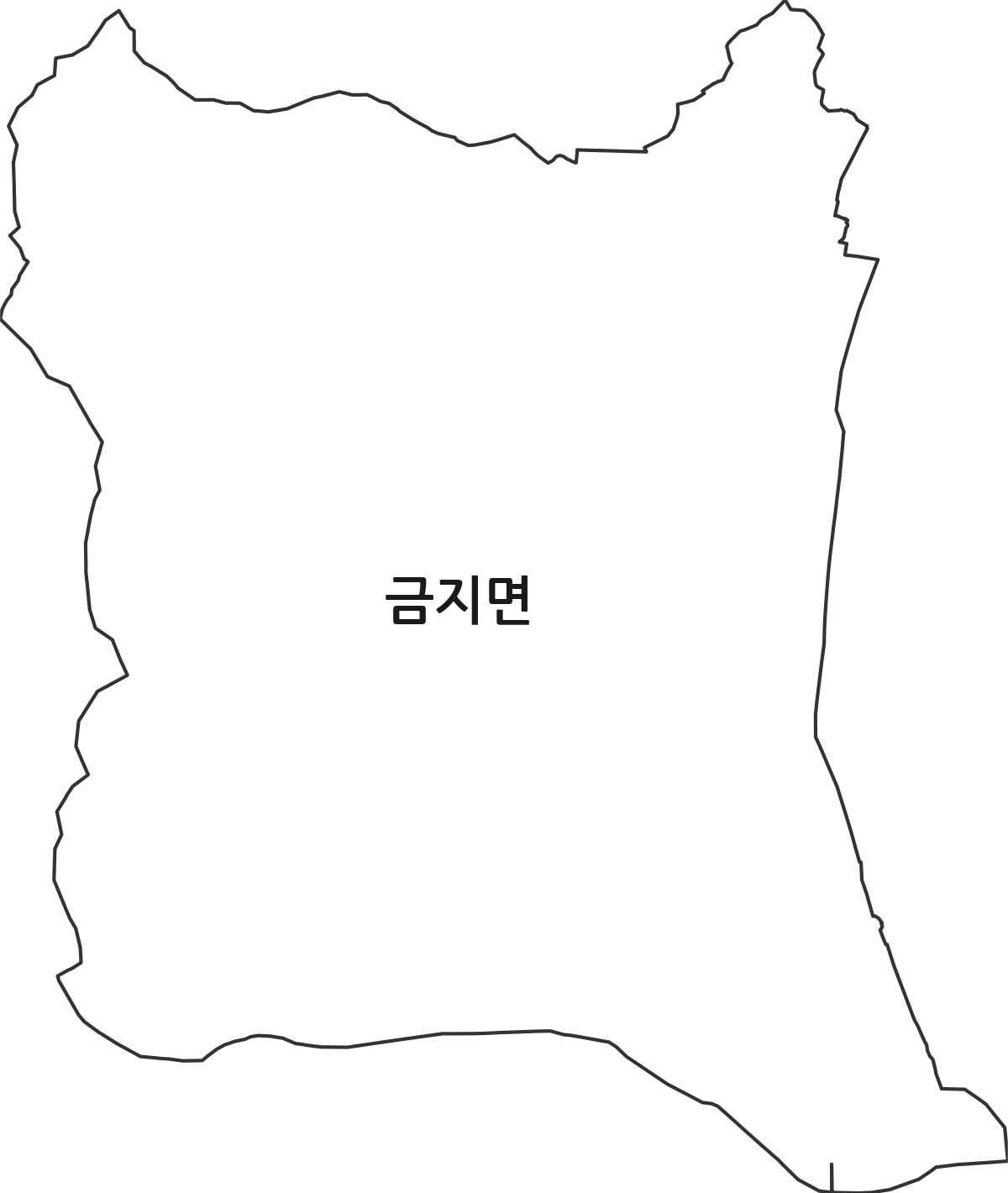 전북특별자치도 남원시 금지면 법정동 행정구역 경계 지도