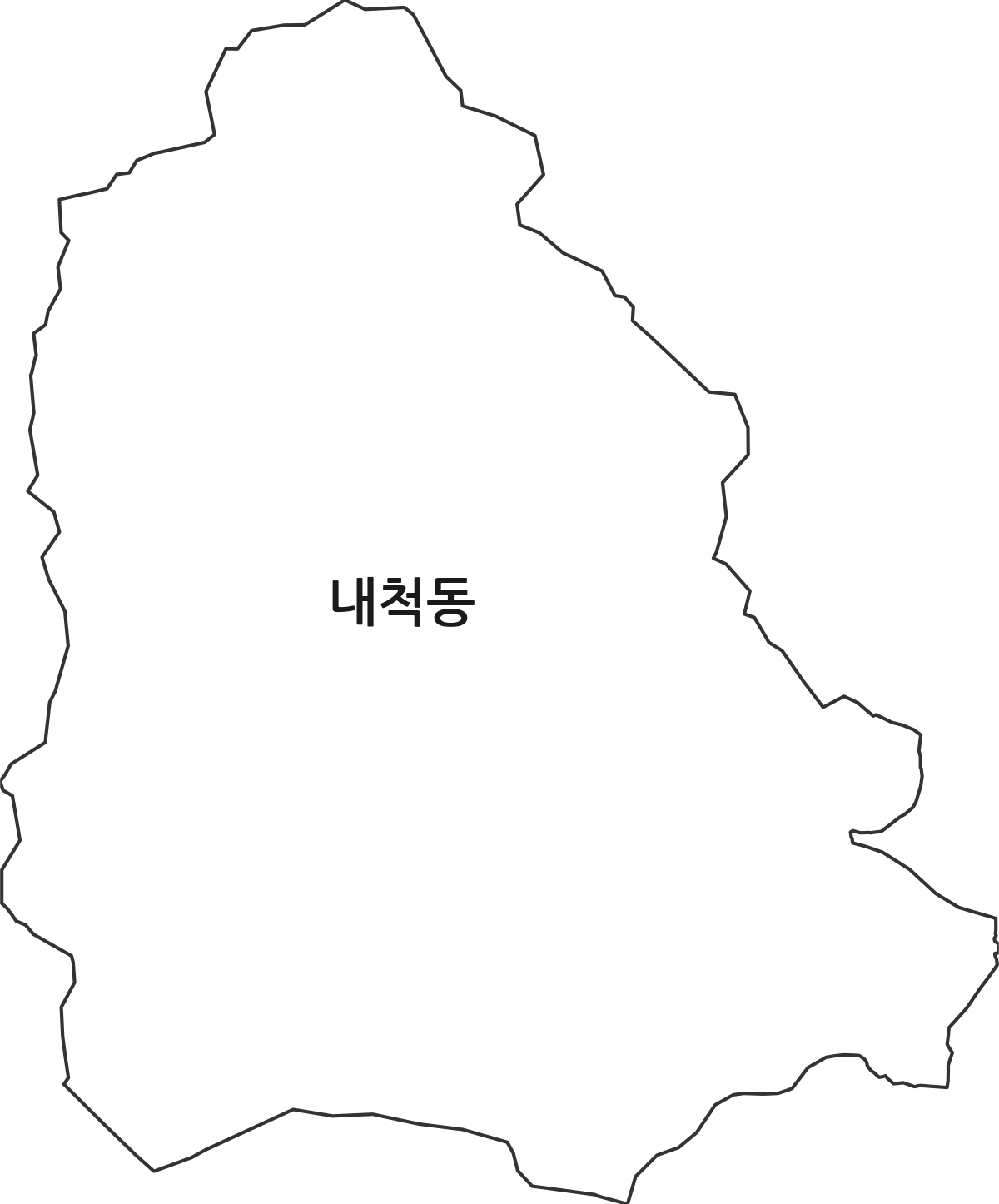 전북특별자치도 남원시 내척동 법정동 행정구역 경계 지도