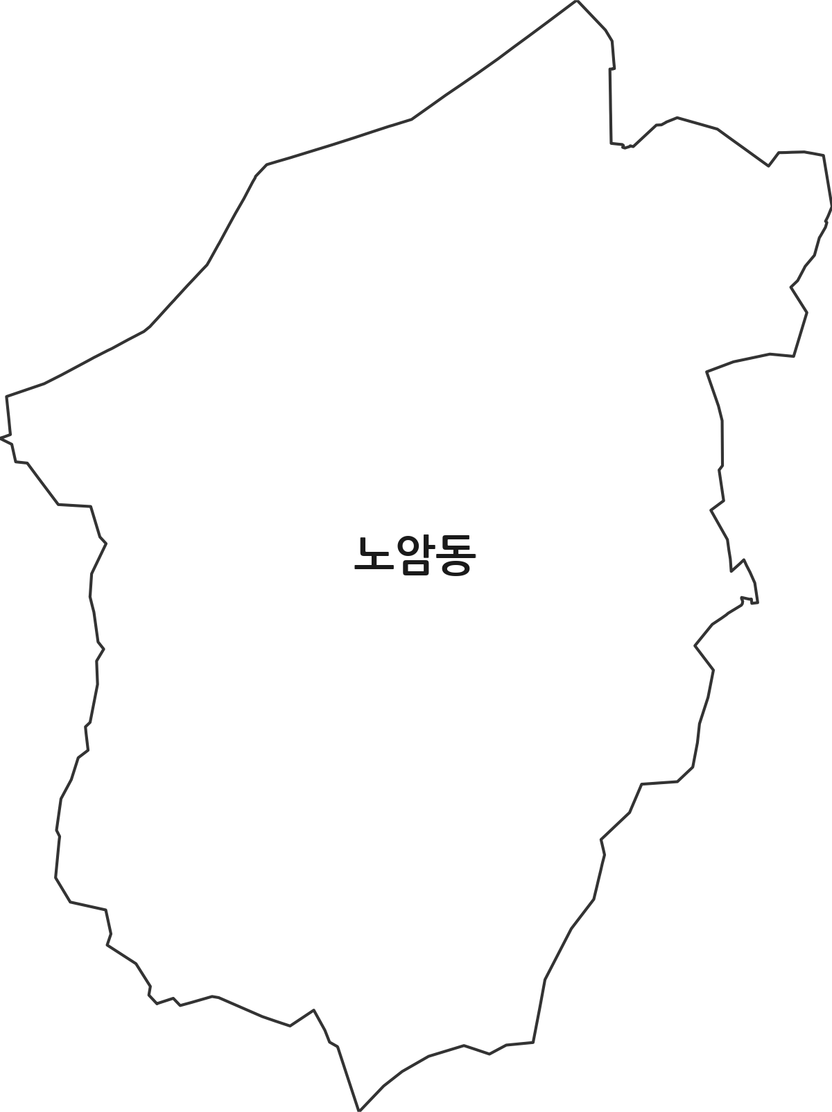 전북특별자치도 남원시 노암동 법정동 행정구역 경계 지도