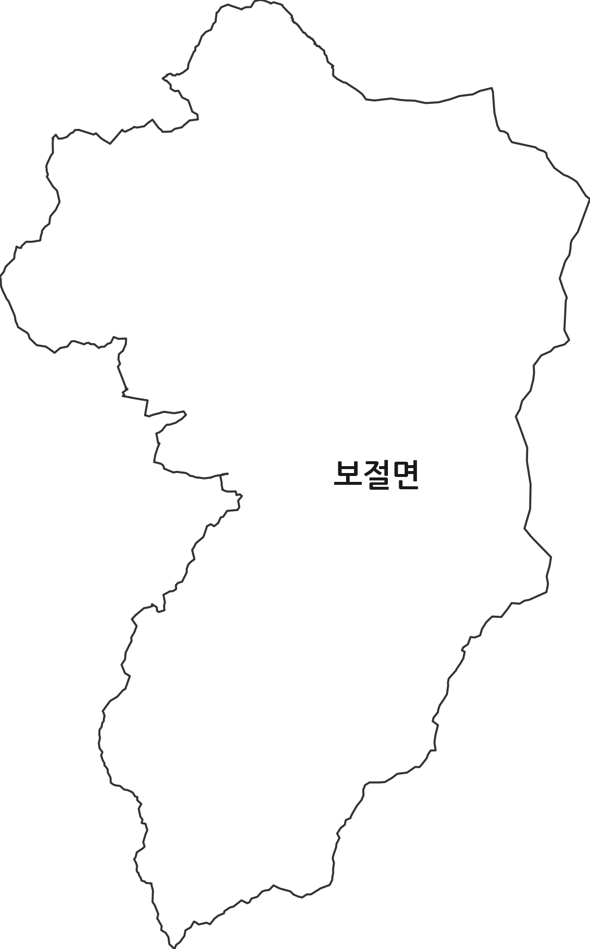 전북특별자치도 남원시 보절면 법정동 행정구역 경계 지도