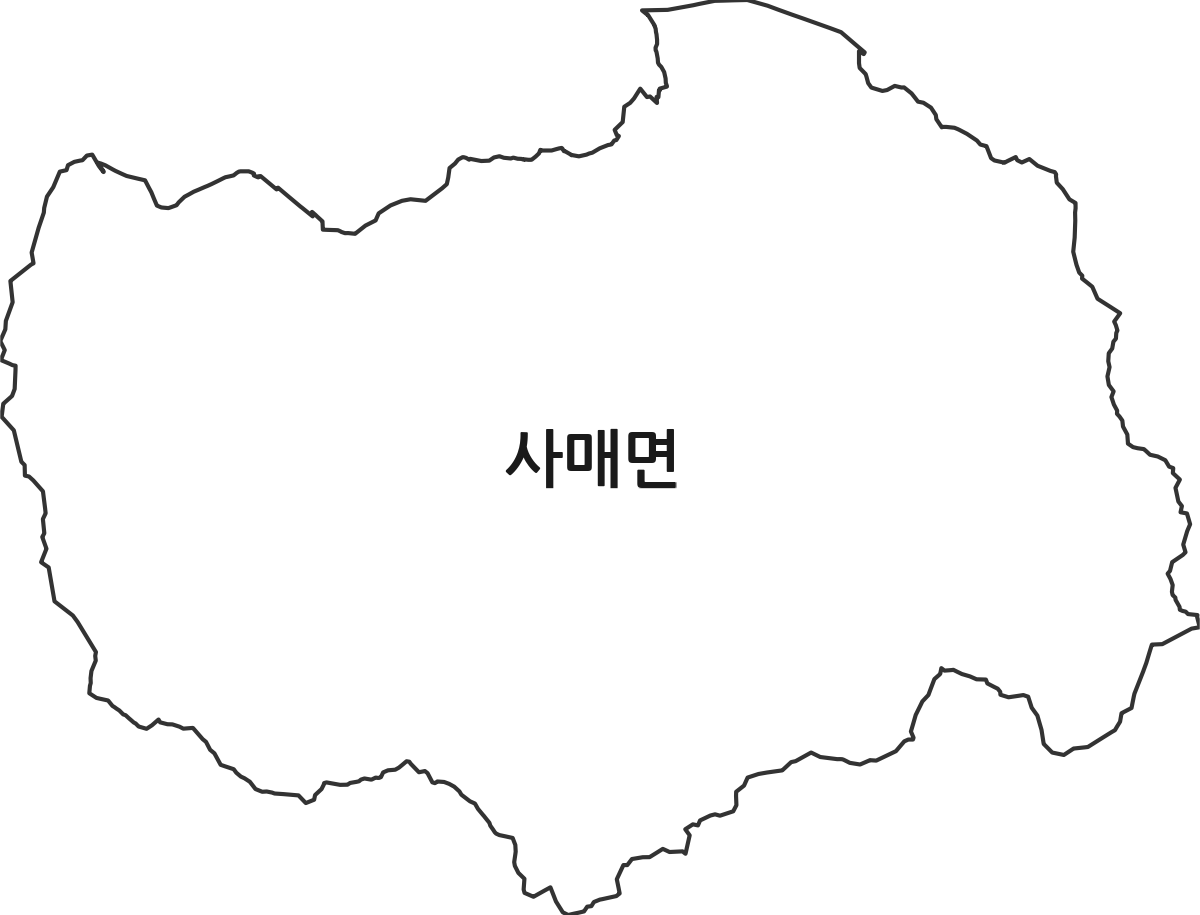 전북특별자치도 남원시 사매면 법정동 행정구역 경계 지도